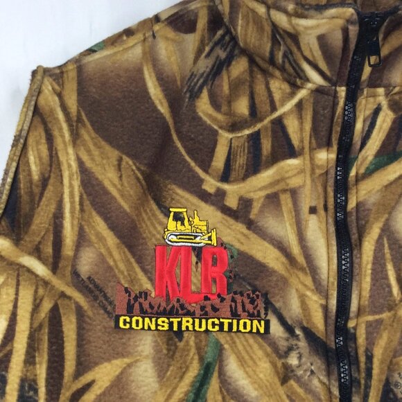 Herter's Fleece Camo Vest Mens Size XL Full Zip Advantage Wetlands Hunting - Picture 4 of 9